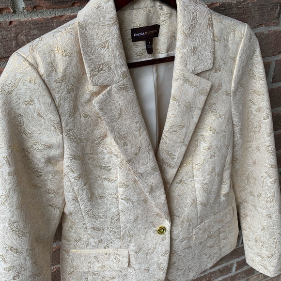 💕 Dana Buchman Gold and Cream Blazer - Picture 8 of 8